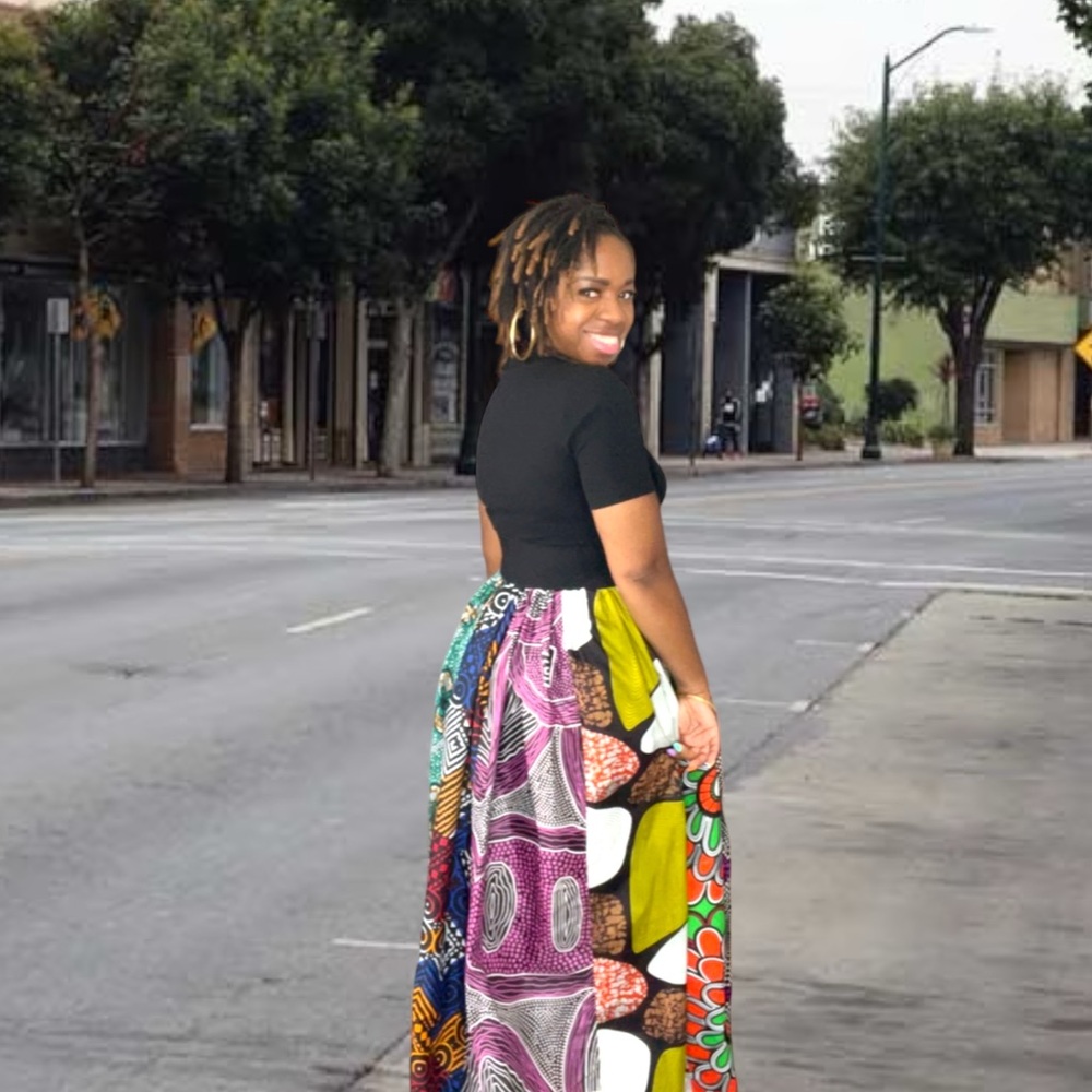 Multicolor Off-Shoulder Dress - Picture 10 of 10